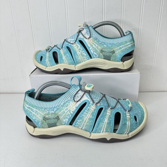 Keen EvoFit Sport Sandals Women's Size 10 Blue 1018907 Made In America Quick Dry - Picture 1 of 11